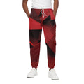 Red Geometric Print Cotton Sweatpants