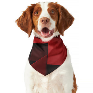 Red Geometric Print Dog Bandana