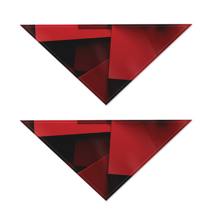 Red Geometric Print Dog Bandana