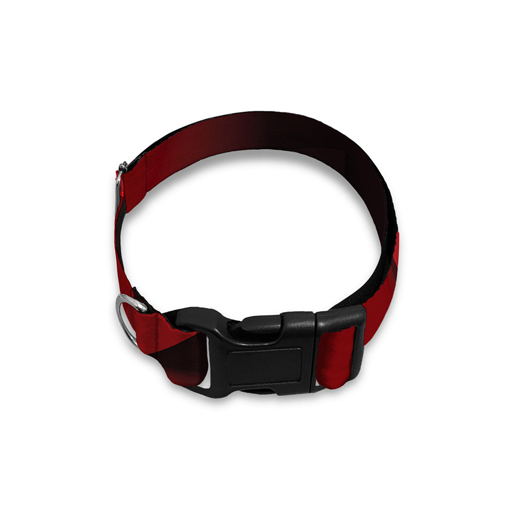 Red Geometric Print Dog Collar