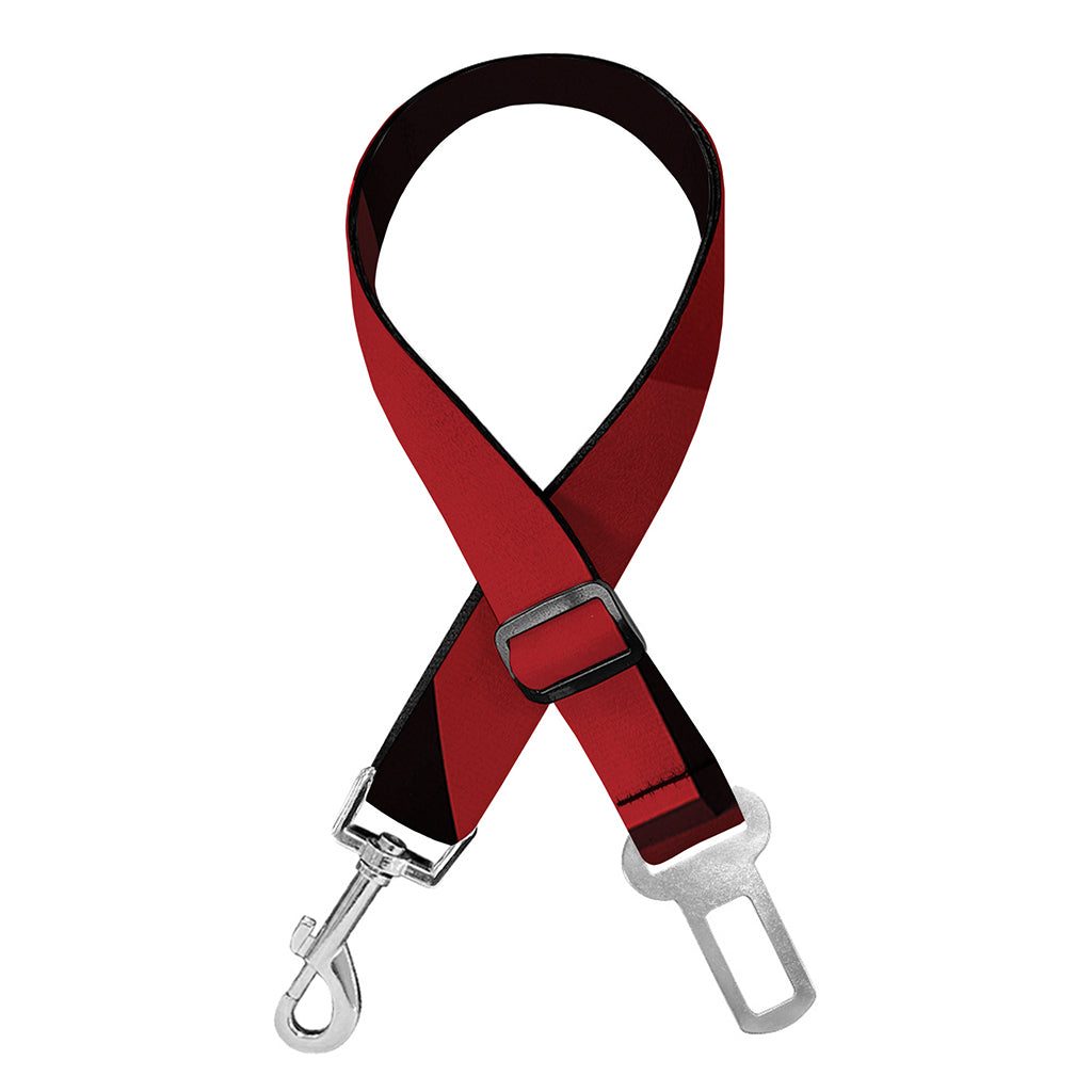 Red Geometric Print Dog Seat Belt