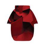 Red Geometric Print Dog Zip Up Hoodie