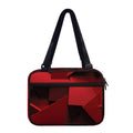 Red Geometric Print Double Strap Bible Bag
