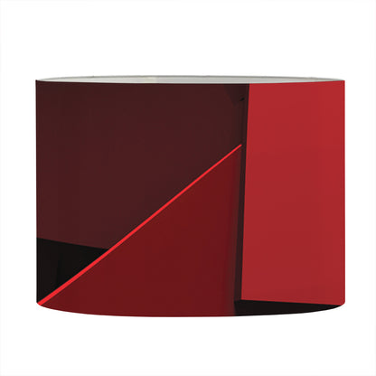 Red Geometric Print Drum Lamp Shade