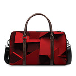 Red Geometric Print Duffle Bag