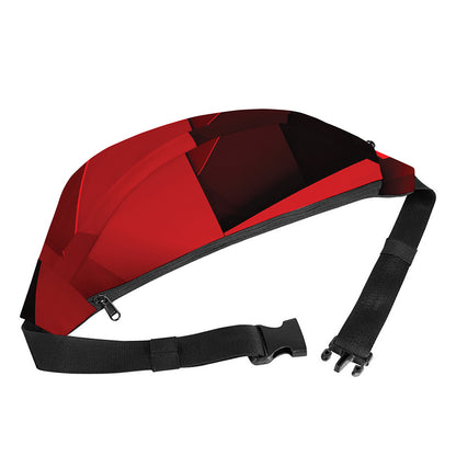 Red Geometric Print Fanny Pack