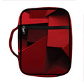 Red Geometric Print Front Pocket Bible Bag