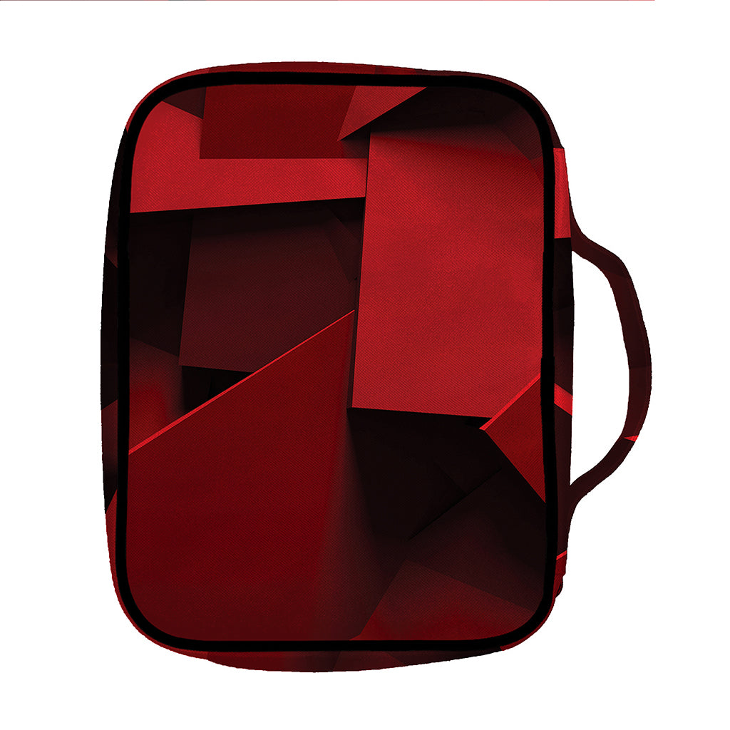 Red Geometric Print Front Pocket Bible Bag