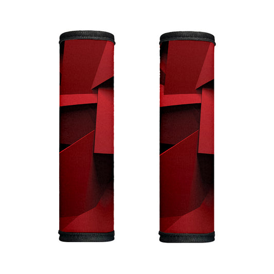 Red Geometric Print Handle Covers