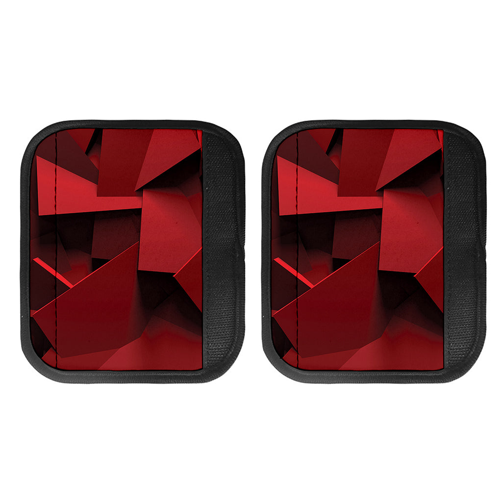 Red Geometric Print Handle Covers