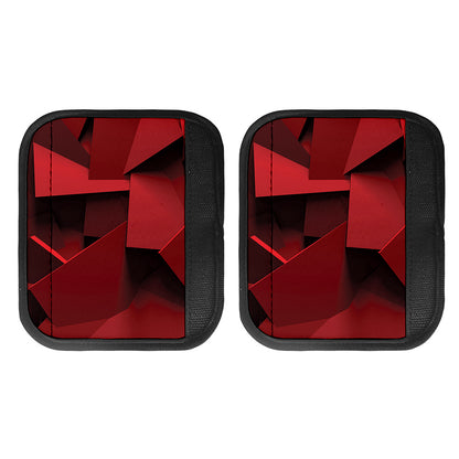 Red Geometric Print Handle Covers