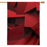 Red Geometric Print House Flag