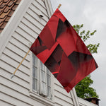 Red Geometric Print House Flag