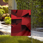 Red Geometric Print House Flag