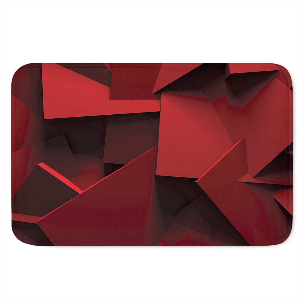 Red Geometric Print Indoor Door Mat