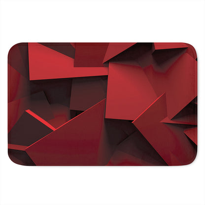 Red Geometric Print Indoor Door Mat