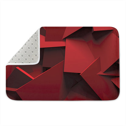 Red Geometric Print Indoor Door Mat