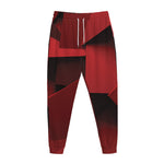 Red Geometric Print Jogger Pants