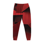 Red Geometric Print Jogger Pants