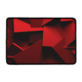 Red Geometric Print Kitchen Mat
