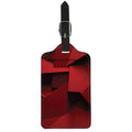 Red Geometric Print Luggage Tag