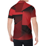 Red Geometric Print Men's Shirt