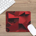 Red Geometric Print Mouse Pad