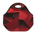 Red Geometric Print Neoprene Lunch Bag