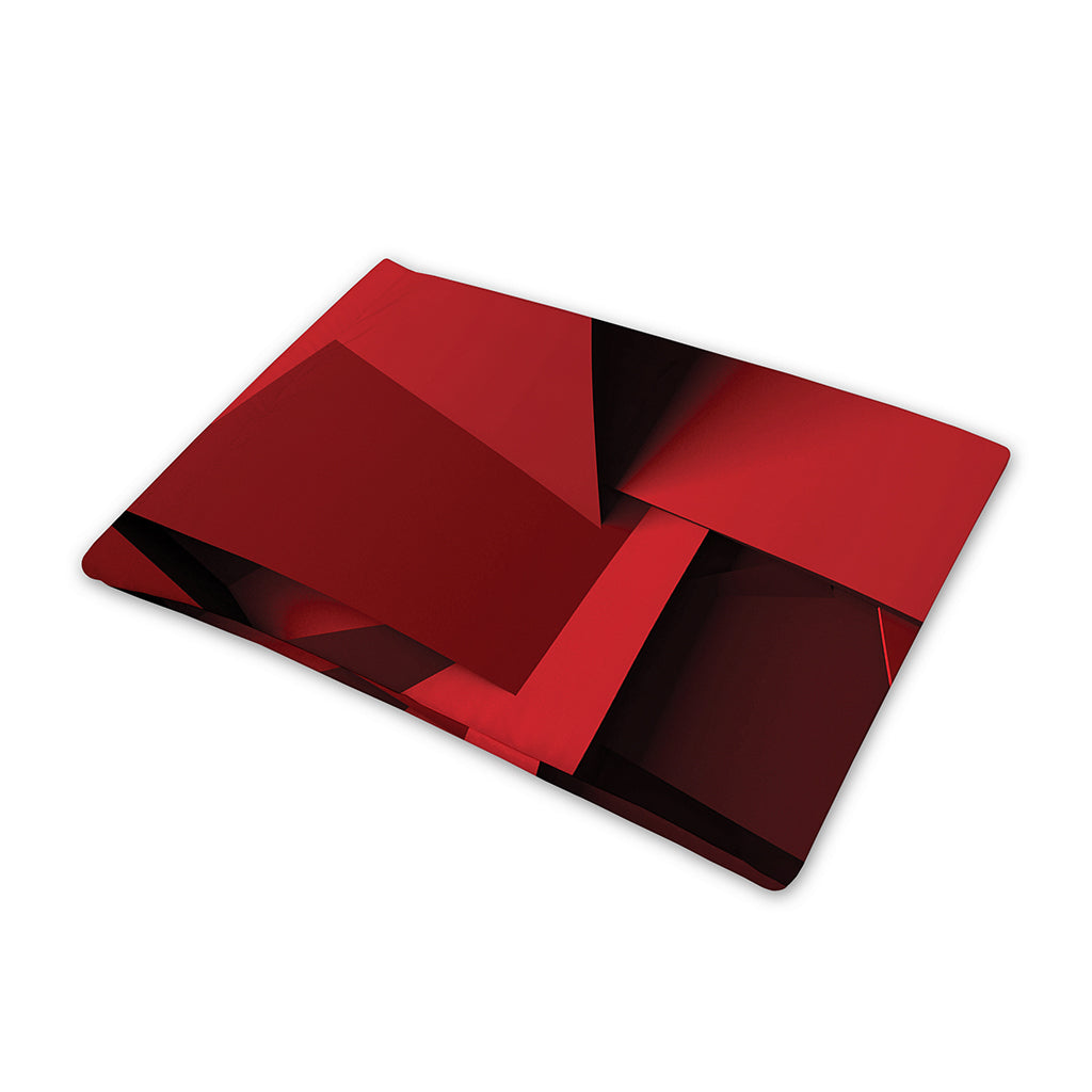 Red Geometric Print Pet Cooling Mat Cover