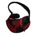 Red Geometric Print Pet Sling Carrier