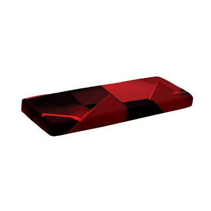 Red Geometric Print Piano Keyboard Cover