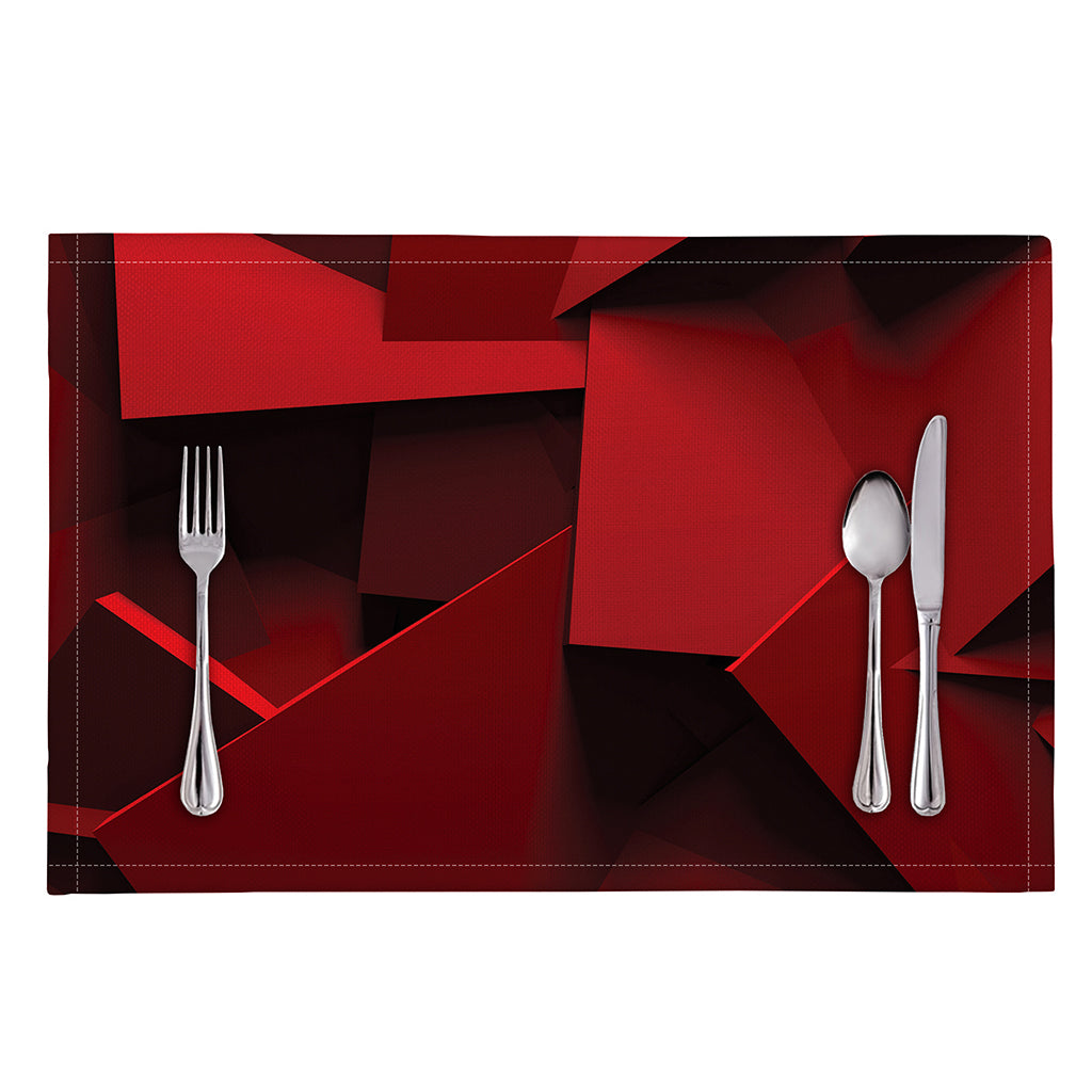 Red Geometric Print Placemat