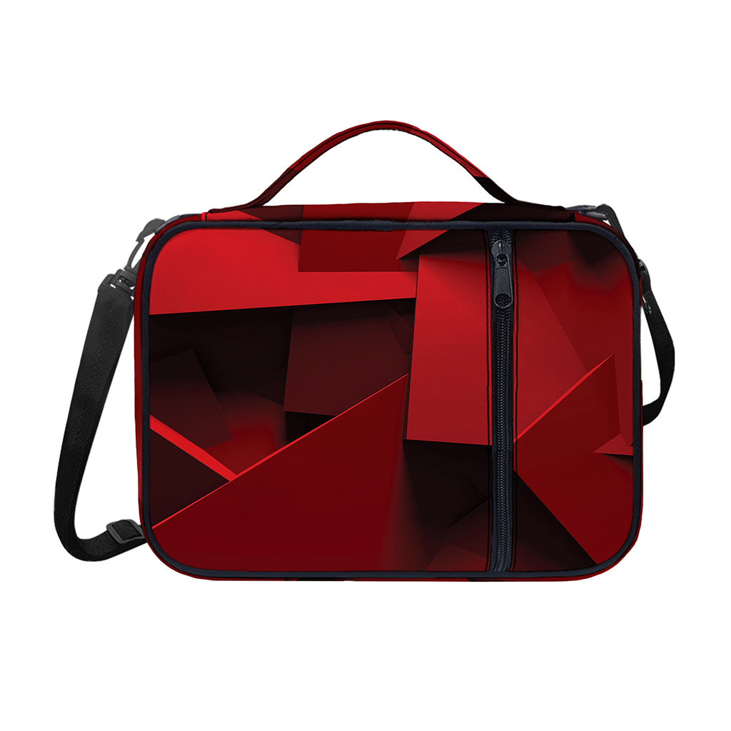 Red Geometric Print Shoulder Strap Bible Bag