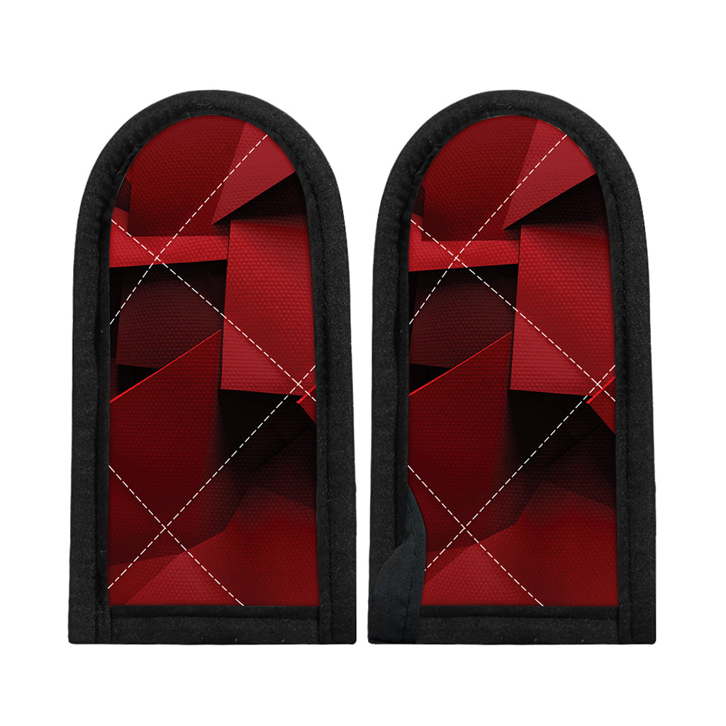 Red Geometric Print Skillet Handle Cover