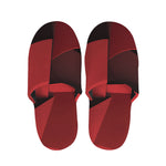 Red Geometric Print Slippers