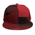 Red Geometric Print Snapback Cap