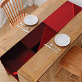 Red Geometric Print Table Runner