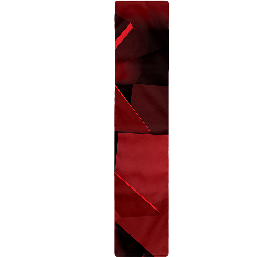 Red Geometric Print Table Runner