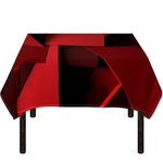 Red Geometric Print Tablecloth
