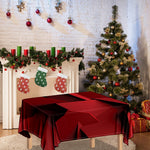 Red Geometric Print Tablecloth