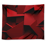 Red Geometric Print Tapestry