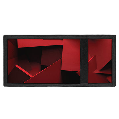 Red Geometric Print Trifold Wallet