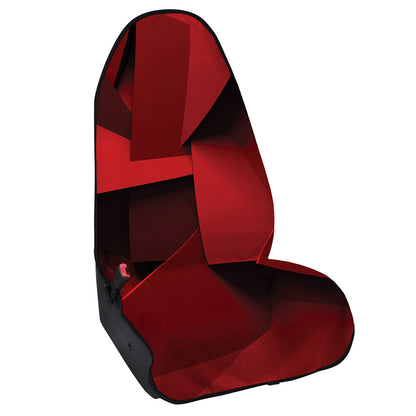 Red Geometric Print Waterproof Car Seat Cover