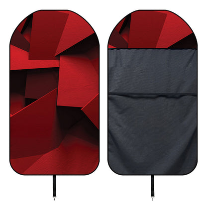 Red Geometric Print Waterproof Car Seat Cover