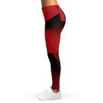 Red Geometric Print Women's Leggings