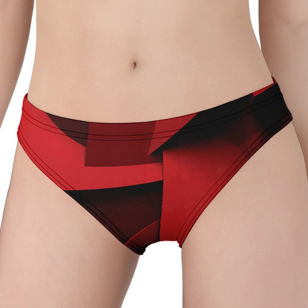 Red Geometric Print Women's Panties