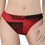 Red Geometric Print Women's Thong