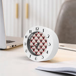 Red Glasses Pug Pattern Print Alarm Clock