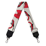 Red Glasses Pug Pattern Print Bag Strap