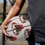 Red Glasses Pug Pattern Print Basketball
